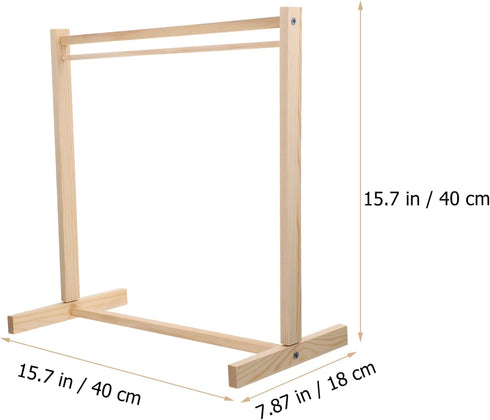 Kisangel Wooden Clothing Rack 1pc Doll Clothes Rack Miniature Garment Rack for Dollhouse Supplies (40CM) Doll Hangers