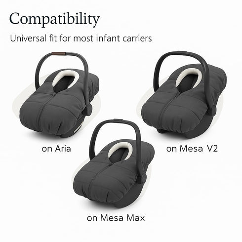 Quintriae Cozy Winter Car Seat Cover for Baby Infant Carseat Blanket Compatible with UPPAbaby Aria and Mesa and Most