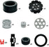 Miutrue 6yrs+ Technical Parts Car Gears Wheels Treads Chain Links Building Blocks Accessories Pieces kit Construction