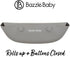 Bazzle Baby Silicone Bibs with Food Catcher - Waterproof 2-Pk, Rolls Up for Easy Travel and Storage