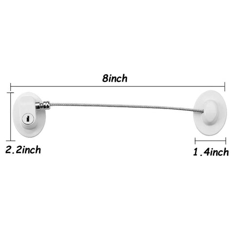 6 Pack Refrigerator Locks with 12 Keys - Child Safety Fridge Lock, Mini Fridge Lock, File Drawer Lock, Toilet Seat Lock