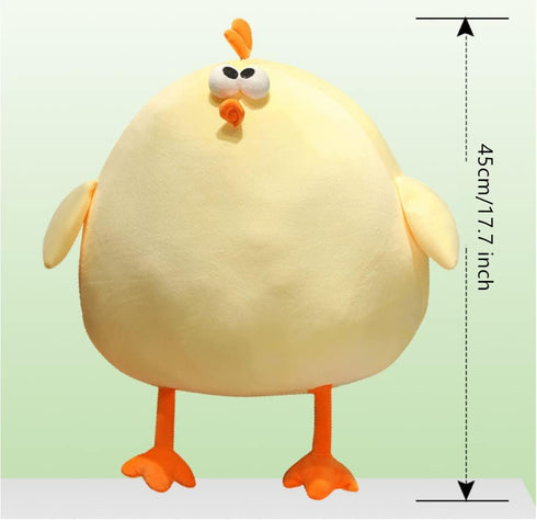 Funny Fat Chicken Plush Pillow - 17.7" Super Soft Simulation Mother Hen Doll, Cute Neck Pillow for Boys, Girls