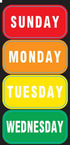 Just Baby'd Sip'n Learn Labels - Days of the Week & Colors of the Rainbow - Weekly Labels for Sippy Cups, Dishwasher