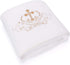 Cozy My Baptism Baby Christening Dedication White Blanket with Embroidered Cross Premium Soft Warm Coral Fleece