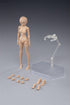 1/12 Scale Female Body, 6-inch Flexible Action Figure Body with Head Sculpt & Stand Collection (Suntan Skin, Mid Bust)