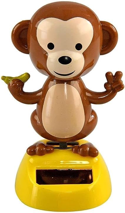Cute Monkey Solar Power Dancing Figure - Car Dashboard Desktop Decor for Kids Teens, Solar Power Kits
