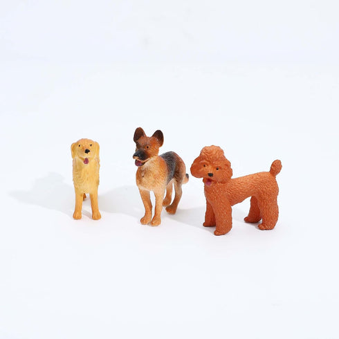 ONEST 20 Pieces Mini Dog Figurines Playset - Hand Painted Tiny Dogs, Realistic Detailed Plastic Puppy Figures for Kids