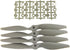8PCS 9060 SoloGood CCW Gemfan APC Nylon Propeller Prop for RC Airplane with Adapter Rings