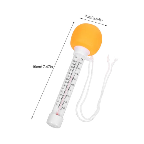 Swimming Floating Pool Thermometer for Waterproof Pools Temperature Gauge with Easy-Read Display Cartoon Orange Design