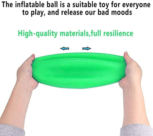 47'' Giant Bubble Ball for Adults - Inflatable Soft Rubber Ball for Outdoor Indoor Party, Water Injection, Green