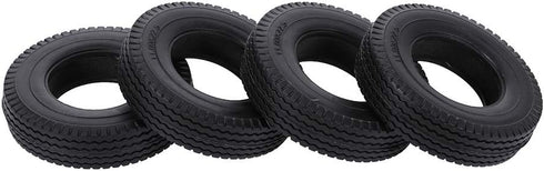GoolRC 4pcs Trailer Car Rubber Tires for 1/14 Tamiya Tractor Truck RC Climber Trailer