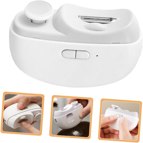 Trimmer Electric Nail Clipper with Light Rechargeable Fingernail for Adults Automatic Polishing Cutting Tool USB