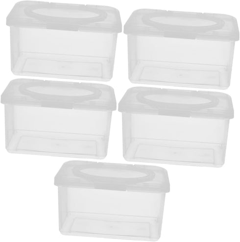 ABOOFAN Wipes Dispenser Ergonomic Refillable Wipe Storage Case with Sealed Lid for