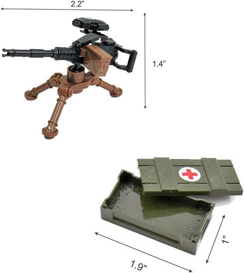 ZHX Weapon Pack Military Weapon Accessories, Army Guns Simulate Battle Building Blocks for Kids