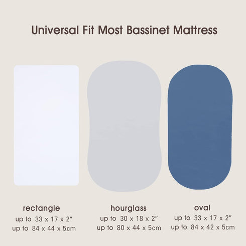 3 Pack David's Kids Bassinet Sheets, Ultra Soft Breathable Cradle Sheets for Boys Girls NeutralUniveral Fit for Most
