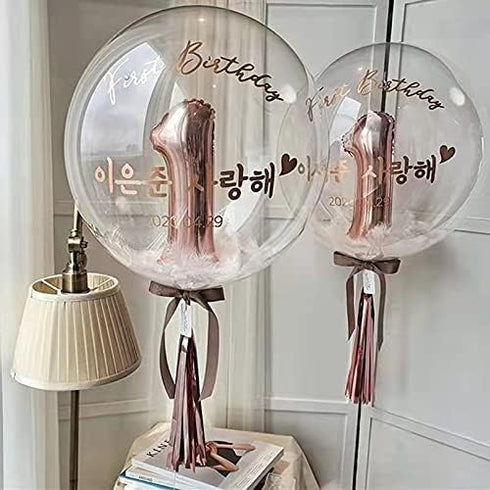 Clear Balloons Large, 10 Pcs Wide Neck Pre-Stretched Big Giant Transparent Bubble Balloons for Stuffing