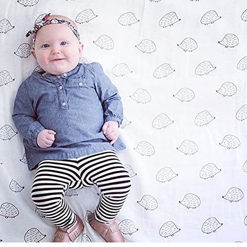 Set 4, 46x46 inches, SwaddleDesigns Cotton Muslin Swaddle Blankets, of Receiving Blankets for Baby Boys & Girls, Best