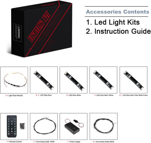 BrickBling LED Light Compatible with Lego Technic Audi RS Q e-tron 42160 Toy Car Building Set, Remote Control Version