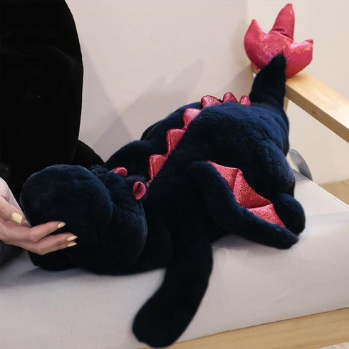 27.6" 2Lbs, Adults(2025 Little Weighted Dragon Stuffed Animal Small Black Weighted Plush Dragon Toy for Kids