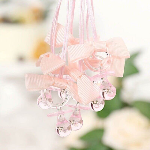 Generic 12 Pcs Pink Plastic Mini Baby Pacifiers Party Favors Decorations Supplies