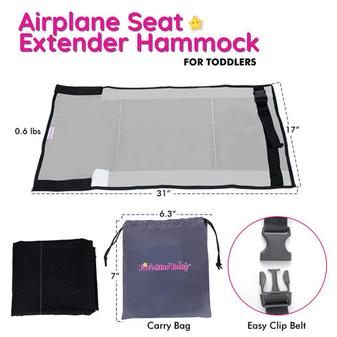 Toddler Airplane Bed - Ultimate Airplane Travel Essential | Portable Airplane Seat Extender for Kids | Perfect Airplane