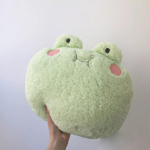 Frog Plush Pillow, Adorable Stuffed Animal (15 * 14 inch), Home Cushion Decoration for Kids and Adults