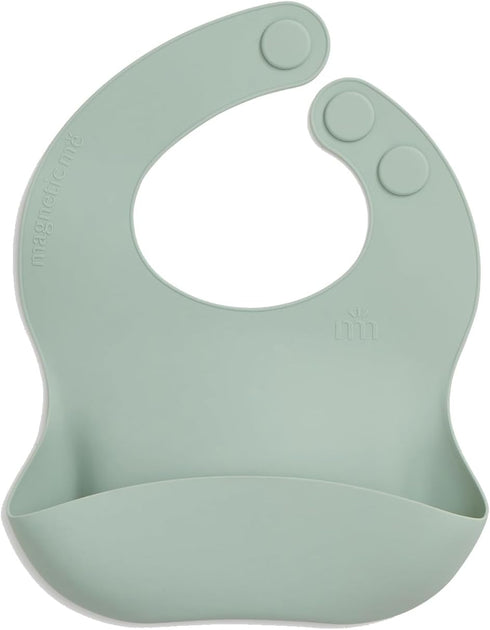 Silicone Magnetic Feeding Bib - BPA-Free, Stain Resistant & Dishwasher Safe (Food Grade)