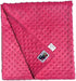 Reversible Unisex Children's Soft Baby Blanket Minky Dot, Choose Color, Hot Pink