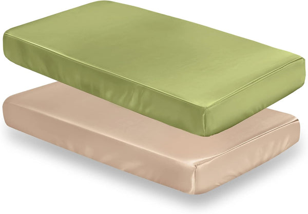 SiinvdaBZX 2 Pcs Satin Crib Sheets for Baby Hair, Silky Soft Fitted