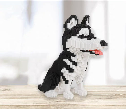 Set (2524 14 BDYDT Dog Husky Micro Building Blocks Pieces) Gift for Adults and Kids Ages Years and Up