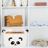 Rectangle Panda Storage Basket with Handles, Collapsible Canvas Toy Bin for Kids and Room Decor (PANDA)