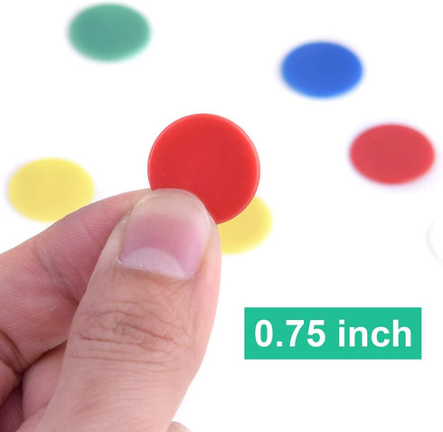 Coopay 900 Pieces Counters Counting Chips - Plastic Markers Mixed Colors for Bingo Chips Game Tokens