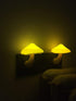 AUSAYE 2 Pack Mushroom Night Light Plug-in Lamp, LED Lights for Bedroom, Bathroom, and Hallway Decor
