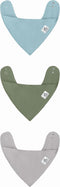 The Ollie World Bandana Bibs (3-Pack) Adjustable Snaps, Moisture-Wicking Fabric, OEKO-TEX Certified,