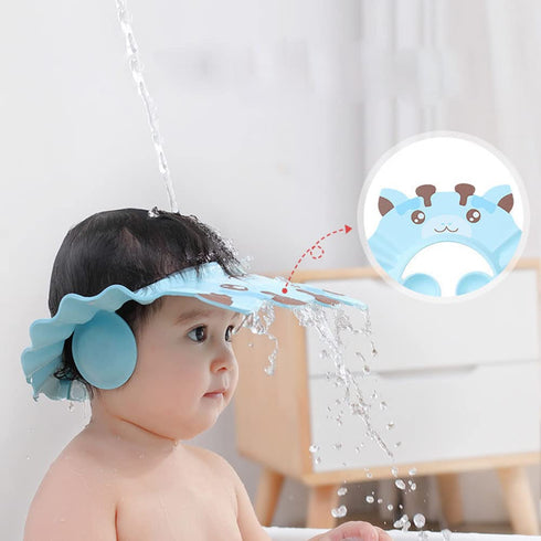 Baby Shower Cap Bath Visor Hat - Adjustable Waterproof Shampoo Shield for Kids Hair Washing (0-8 Years)