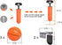 Large Indoor Mini Basketball Hoop Set for Kids and Adults, 24 X 16 Inch Board with 3 Balls and Complete Accessories,