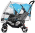Universal Stroller Raincovers for Twins, Waterproof Buggy Pram Raincoat, PVC Double Carrycots Weather Shield