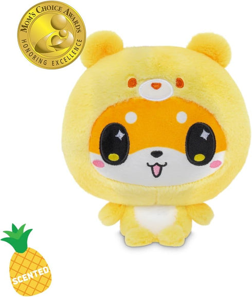 5-Inch TeeTurtle Cloudheads Mochi The Shiba Inu Dog Plush - Pineapple Cake Scented Teddy Berries Stuffed Animal