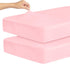 Magik & Kover Stretchy Crib Sheets for Girls, 2 Pack Fitted Crib Sheets for Standard