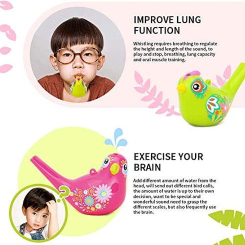 1Pcs Coloured Drawing Water Bird Whistle Musical Toy for Kids Early Learning Educational Gift Instrument