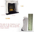 1/12 4pcs) iLAND Dollhouse Furniture and Accessories of Dollhouse Fireplace on Scale w/Fire Light & Fireplace Tools