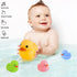 Bath Duck Toys 4Pcs Family Rubber Ducky Float & Squeak for Baby Toddlers Preschool Bathtub Shower Toy (Colorful)