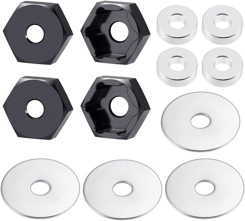 4Pcs 14mm to 17mm CNC Wheel Hex Hub Adapter for 1/8 Typhon/Kraton/Outcast/Notorious RC Big Rock Crawler Upgrades