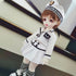 niannyyhouse BJD Dolls Clothes 1/3 1/4 1/6 White Hat Coat Skirt Striped Vest Socks Navy Suit Dress Up Gift (1/4BJD)