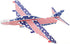 12 Lot Of Assorted Patriotic Theme Holographic Plane Glider Toys