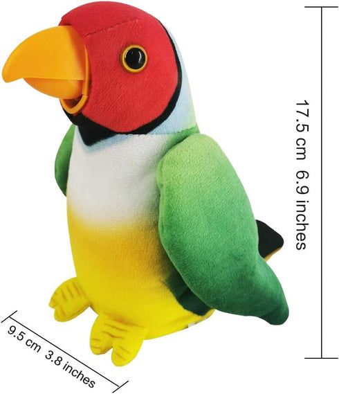 WEofferwhatYOUwant Talking Parrot Stuffed Animal - Interactive Voice Repeating Plush Toy for Kids and Adults