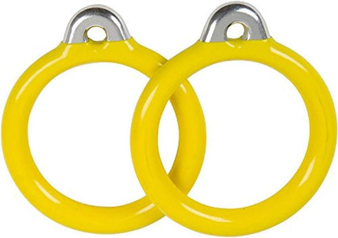 Swing Set Stuff Commercial Round Trapeze Rings, Yellow with SSS Logo Sticker