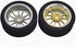 4Pcs On-Road Foam Tires & 9003 Wheel Rims 12mm Hex for HSP HPI RC Racing Car Toy, Gold
