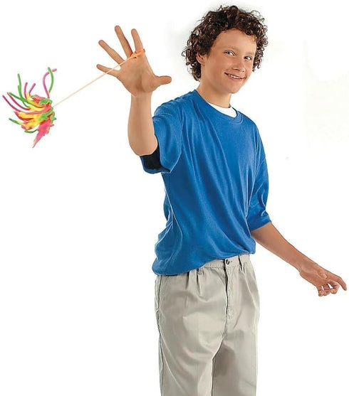 8-12 12 Pack Fun Express Neon Stretchy Noodle Ball Yo Yos Party Favors for Kids - Bulk Toys Goodie Bag Stuffers |