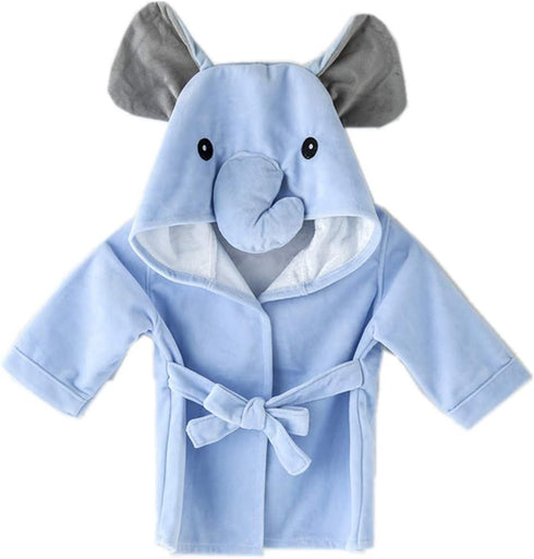 Baby Boy Bathrobes - Cute Hooded Infant Wash Waddle Robe, Soft Ultra Absorbent Toddler Towel